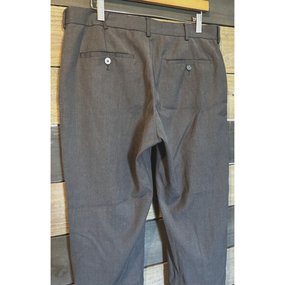 Perry Ellis Portfolio Women’s Gray Dress Pants 34x30 Flat Front Classic Trousers - Picture 4 of 5